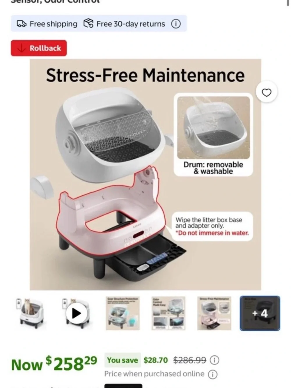 LESURE SELF CLEANING CAT LITTER BOX AUTOMATIC